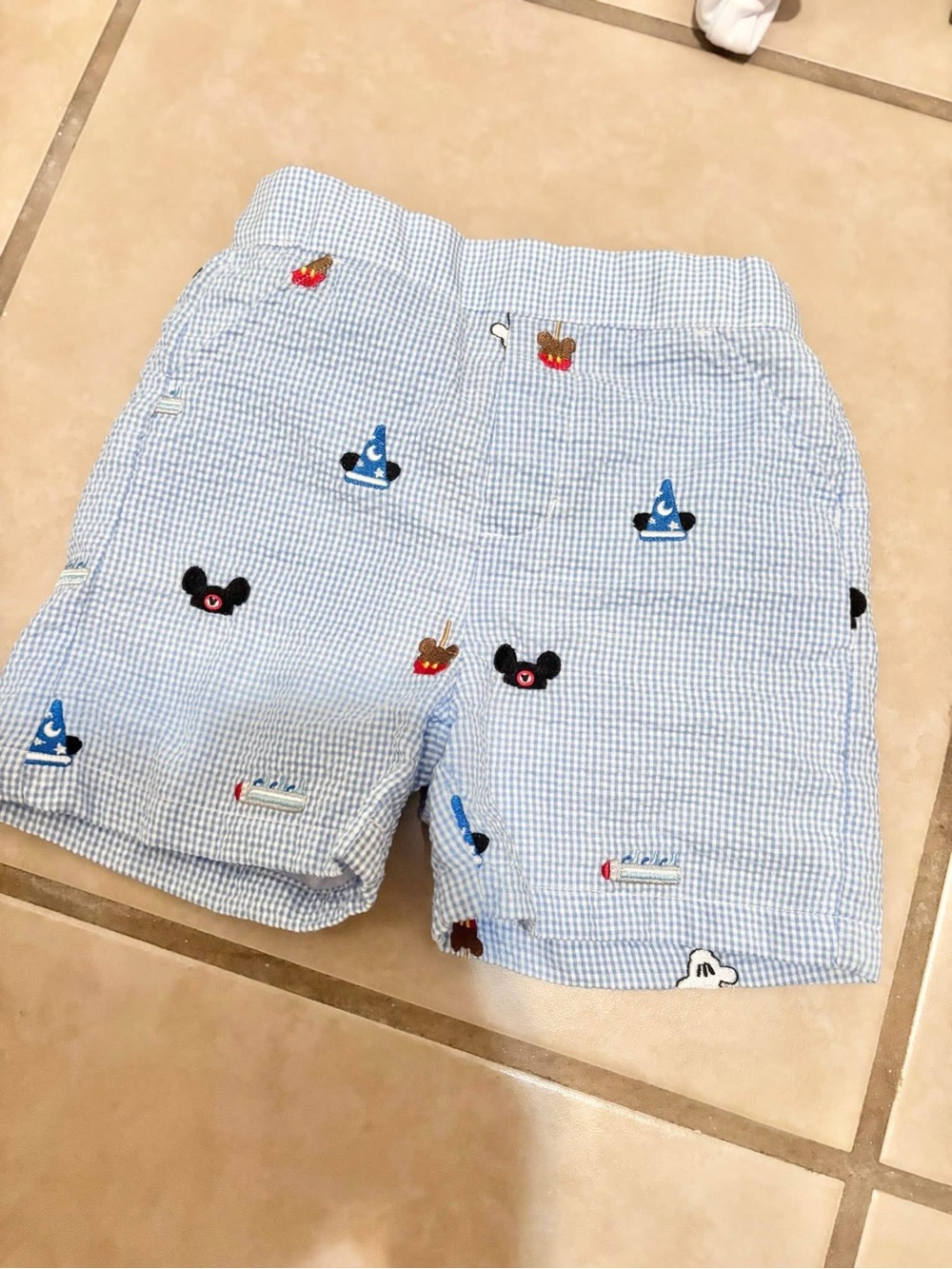Smockingbird Mickey Mouse Disney gingham shorts